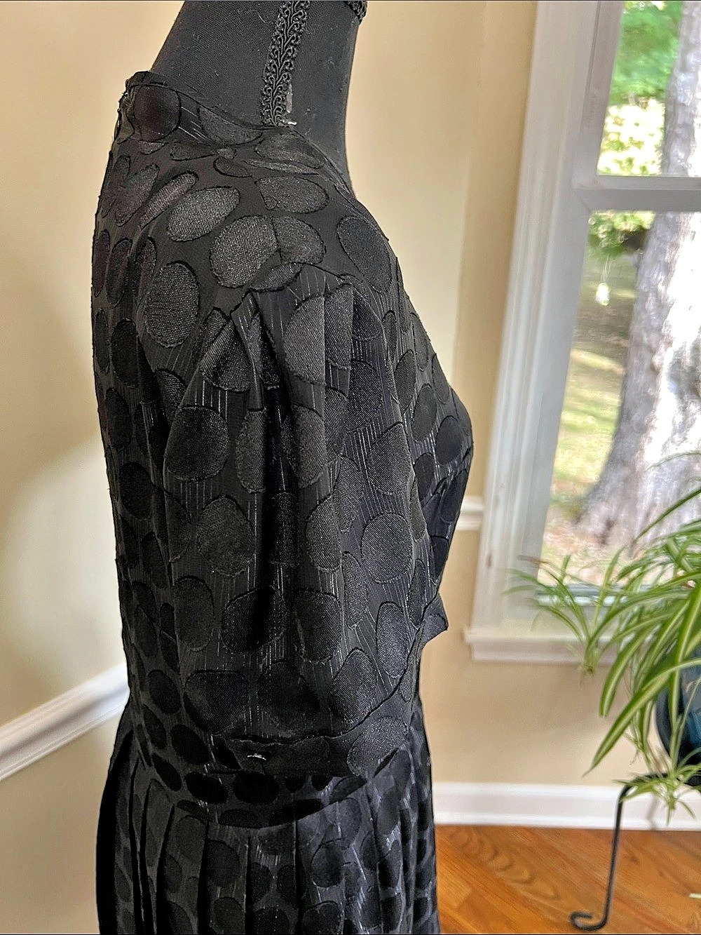 Alex Marie Black Polka Dot Dress Size 10 - Picture 4 of 15